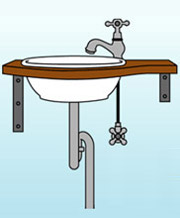 壁給水・床排水のイメージ図