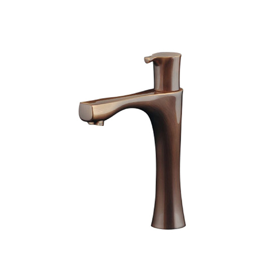 716-875-13 カクダイ（KAKUDAI） 立水栓（ミドル・オールドブラス） 神楽（かぐら） 洗面所手洗い場用単水栓 ｜パパサラダ