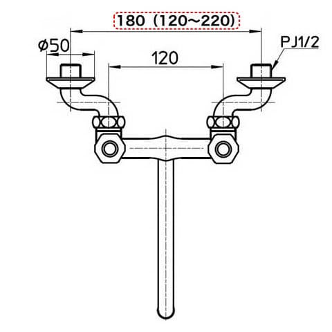 PIVOT（ピヴォ）壁付混合水栓承認図