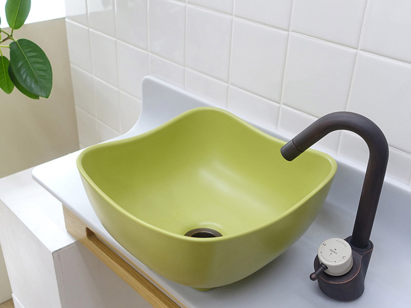 エッセンス Sスクエア手洗い鉢クレヨン（ピスターシュ）E323066