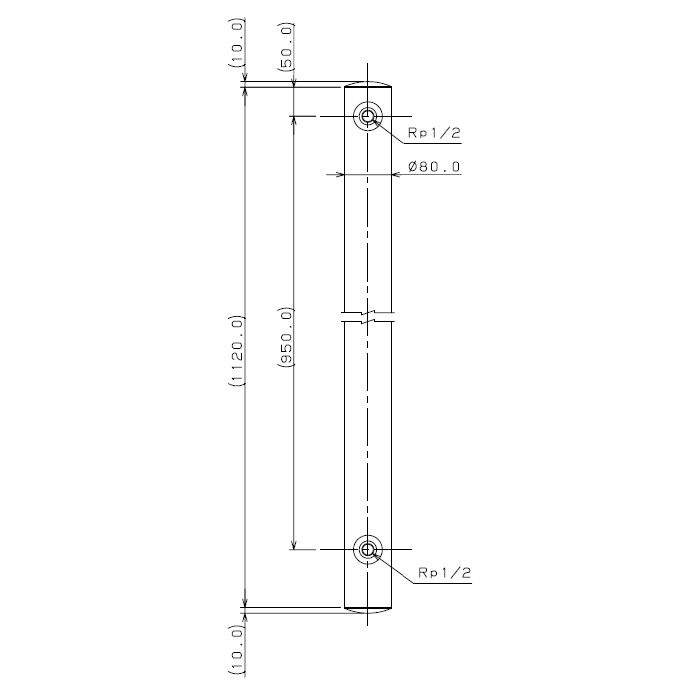 カクダイ 624-041 ステンレス水栓柱(丸型・ブロンズ) - 1
