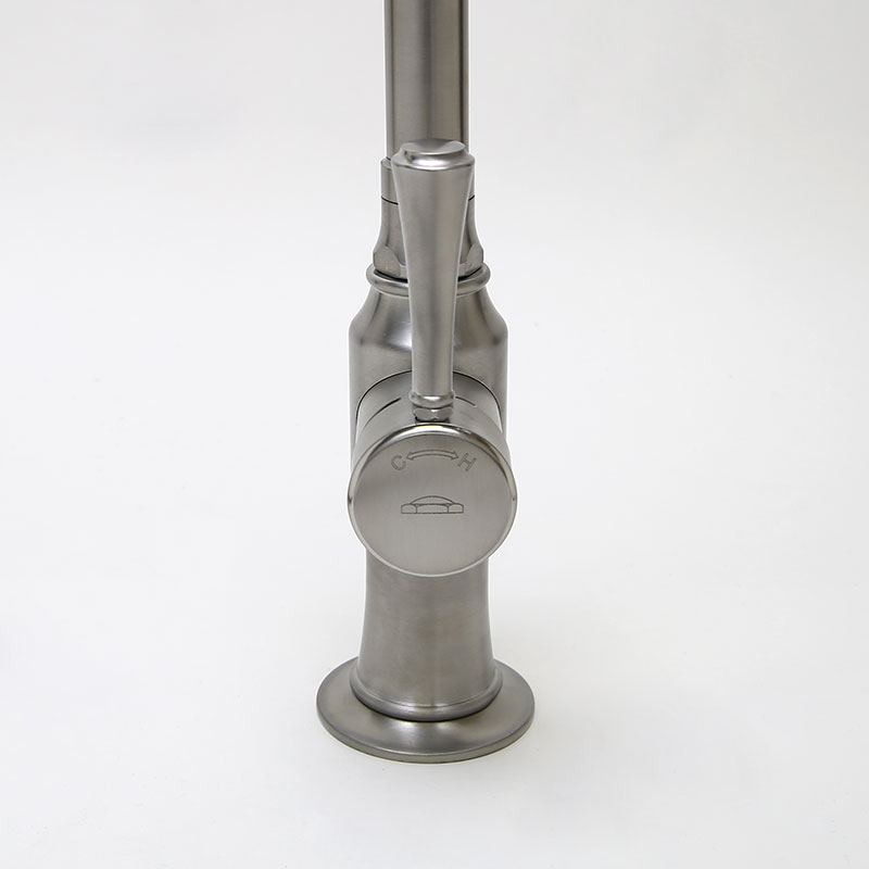大人気! Hornbeam ivy ステンレス キッチン用 水栓 モノミキサー ロング メタルレバー ワンホール 混合栓 fusion  1021UK-M52