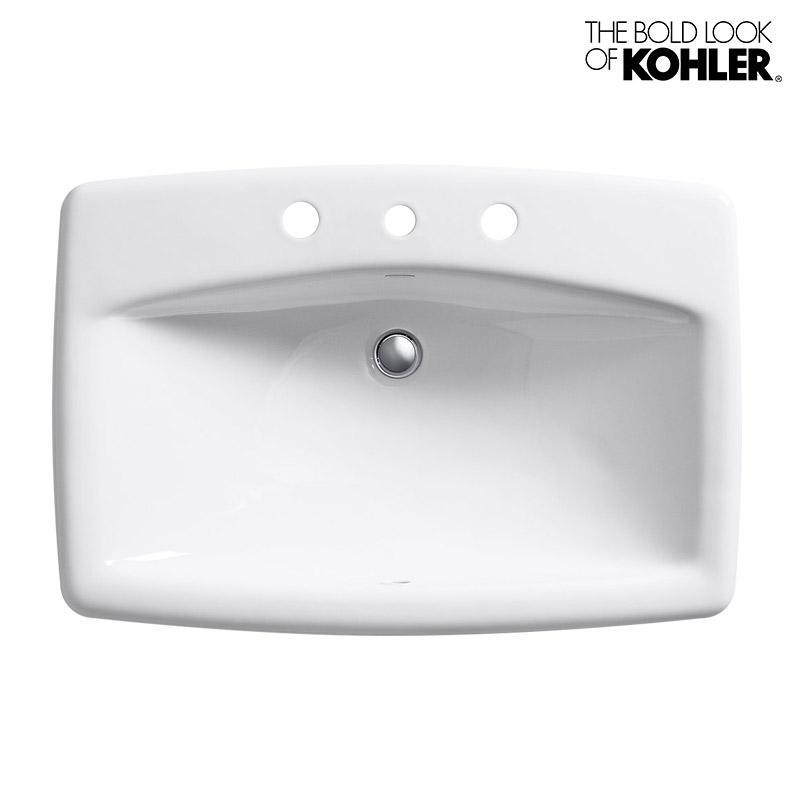 KOHLER コーラー 洗面ボール マンズラブ ホーロー洗面器 （3ホール・8インチタイプ） 大型 洗面ボウル K-2885-8