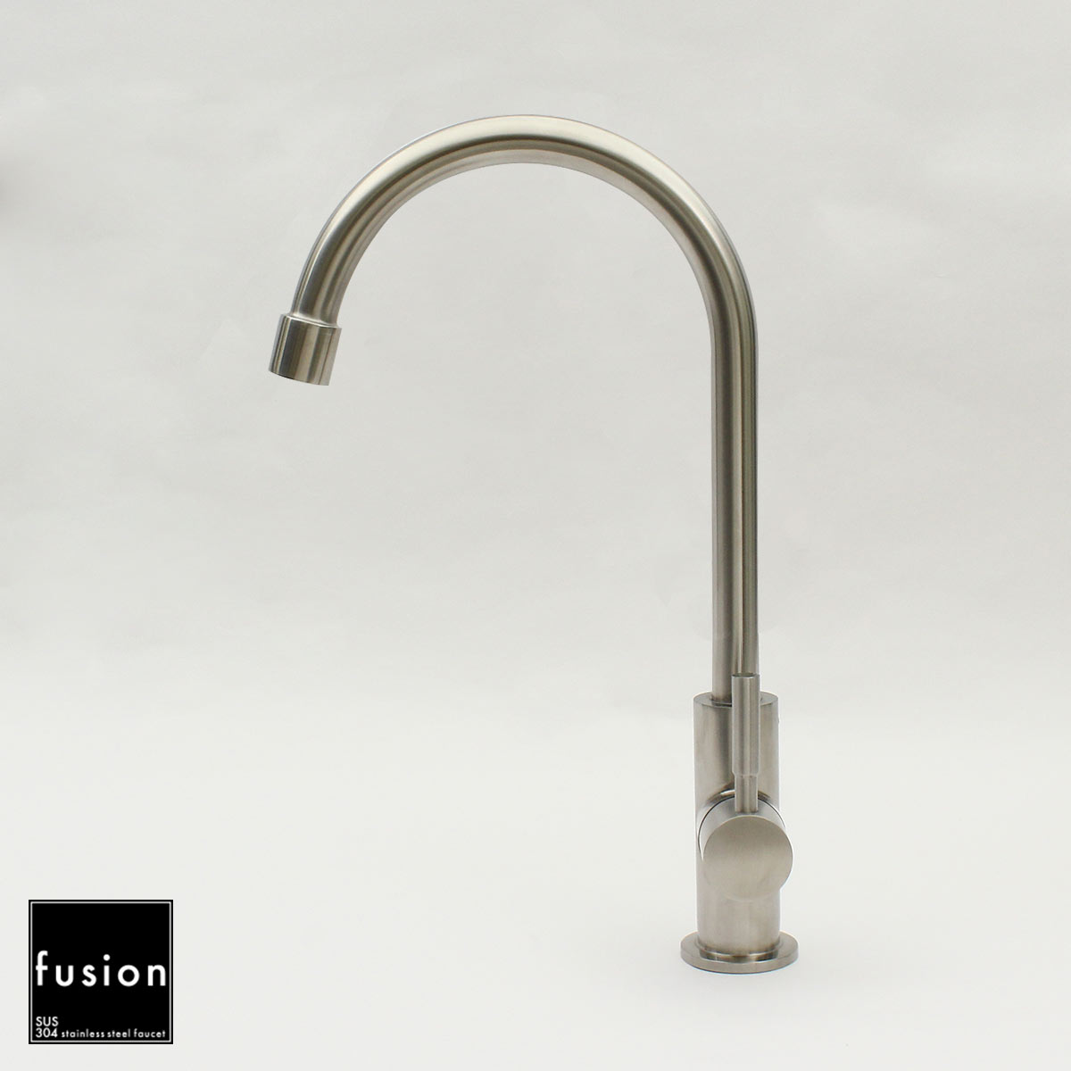 【fusion】SSL1211 ステンレス・スワン単水栓 高耐久でおしゃれなステンレス製水栓金具の通販