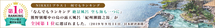 人気ランキング全国1位熊野別邸中の島ホテル