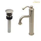シングルレバー混合水栓 ベルタワー・クラシック おしゃれな立水栓 排水金具セット MACVF01-BN-ST2