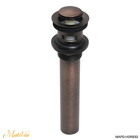 洗面ボウル用32ミリ規格排水金具 プッシュ式ドレンユニット32（横穴付き） MAPD-HORB32