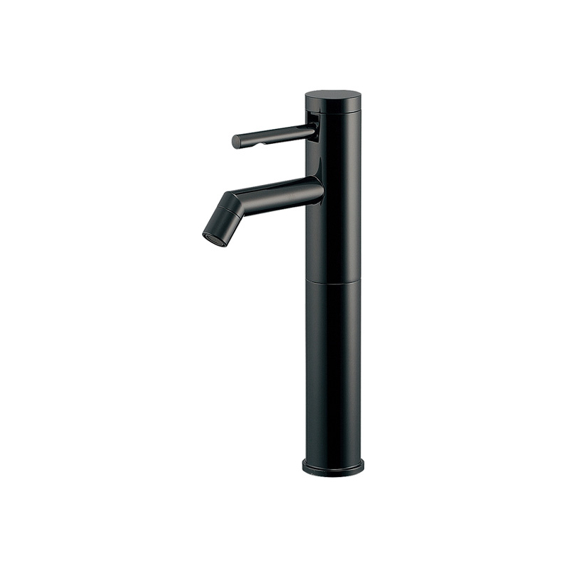 716-291-D カクダイ（KAKUDAI） シングルレバー立水栓（ミドル・ブラック） SYATORA（シャトラ） 手洗い洗面用単水栓 ｜パパサラダ