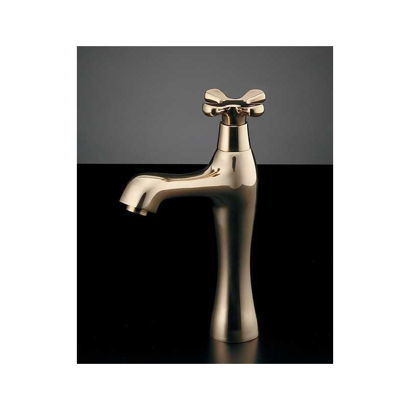 716-825-13 カクダイ（KAKUDAI） 立水栓（ミドル・クリアブラス） hana（はな） 手洗い洗面用単水栓 ｜パパサラダ