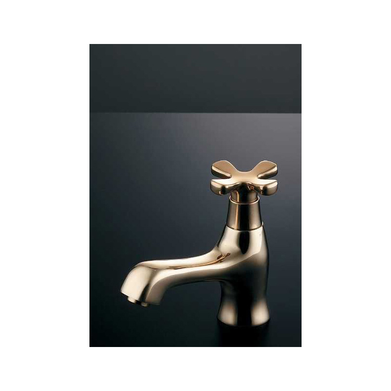 716-832-13 カクダイ（KAKUDAI） 立水栓（クリアブラス） hana（はな） 手洗い洗面用単水栓 ｜パパサラダ