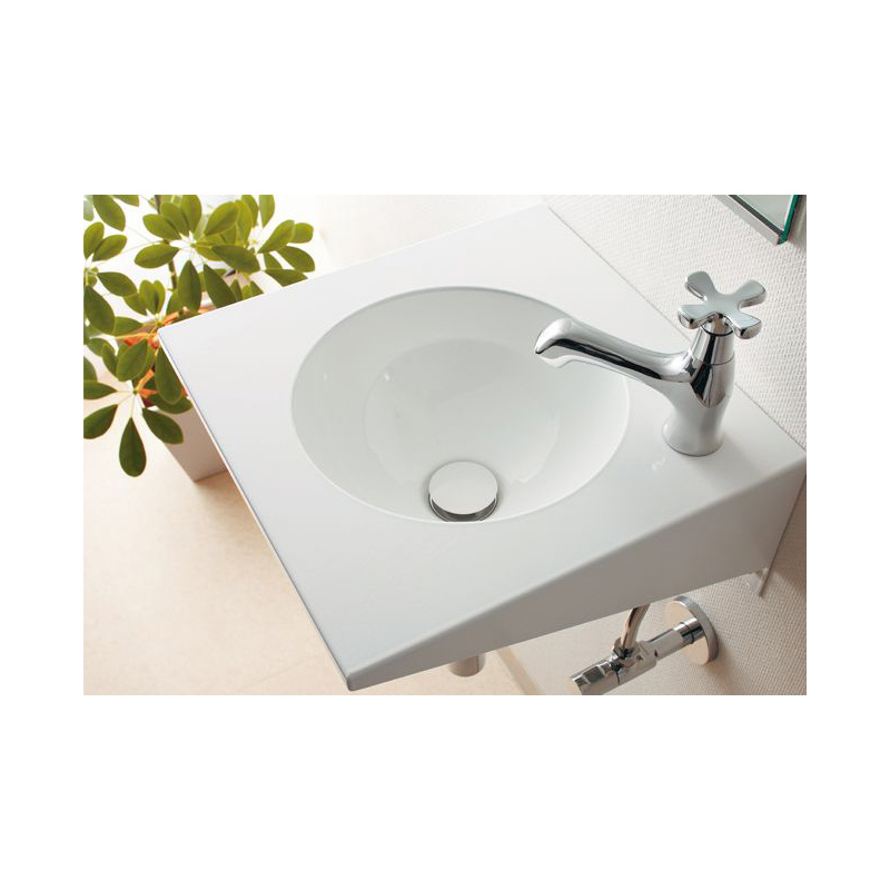 カクダイ 丸型手洗器 ホワイト 493-026-W - 4