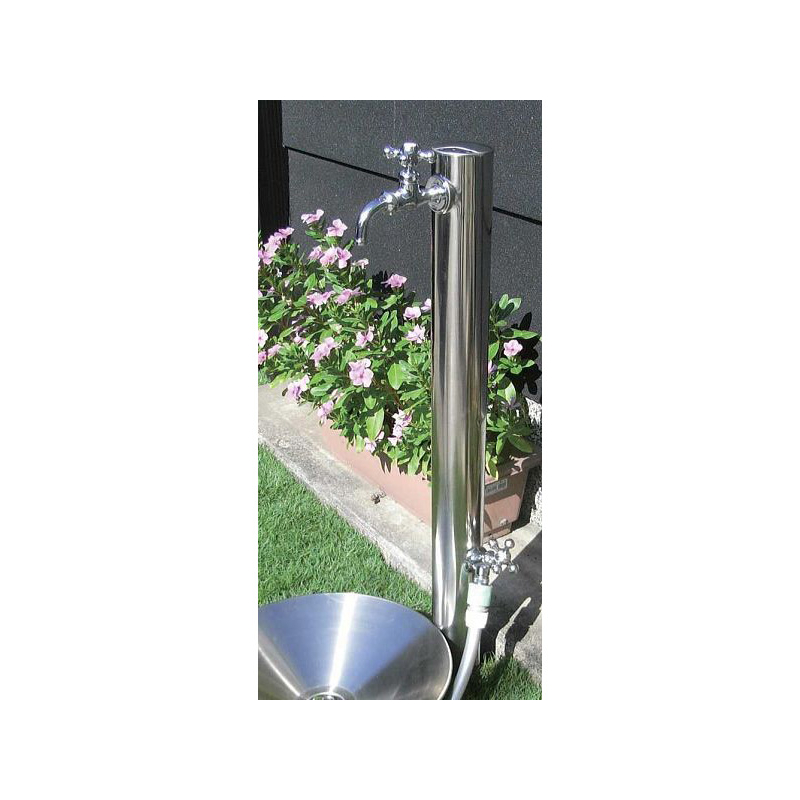カクダイ 水栓柱（ステンレス） ステンレス水栓柱 分水孔つき（60角） 624-125 『水栓柱・立水栓 蛇口は別売り』 通販 