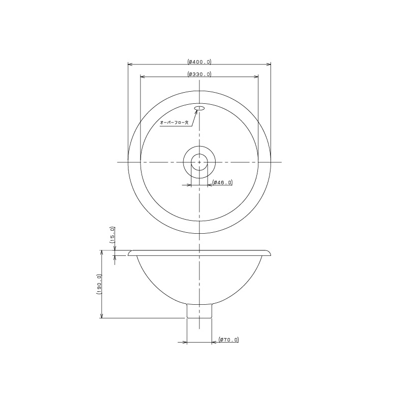 DU-0318400000 丸型洗面器 Architec DURAVIT（デュラビット） カクダイ（KAKUDAI）｜パパサラダ