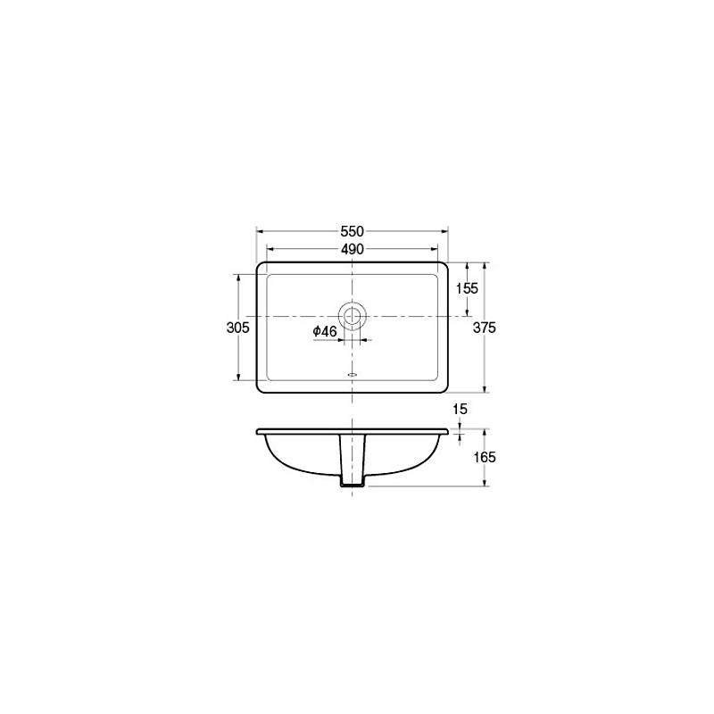 #VR-5475B0030642 角型洗面器 VitrA（ヴィトラ） 輸入洗面ボール カクダイ（KAKUDAI）｜パパサラダ