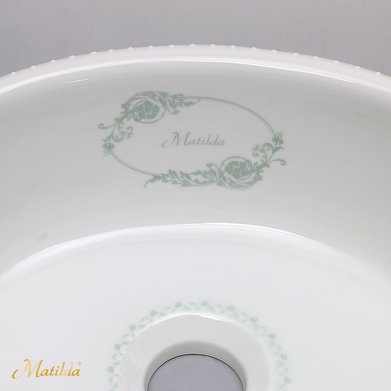 小型洗面ボウル マチルダ【Matilda】オーバル・ベイスン（グリーン）MA171BS-G パパサラダ