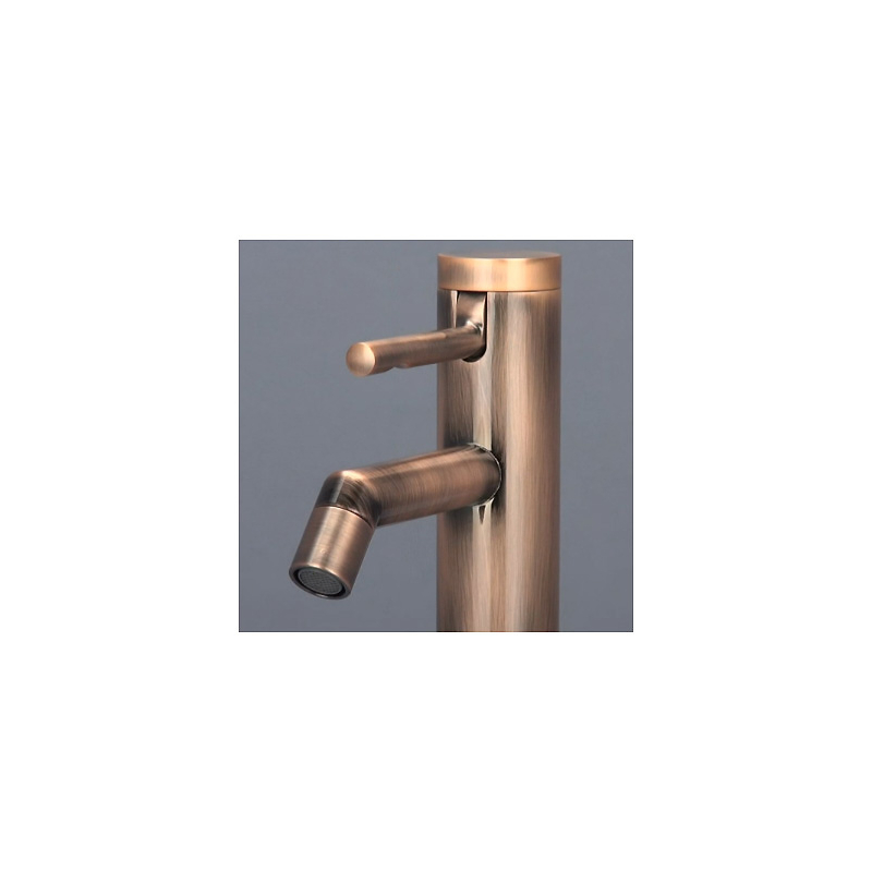 716-291-BP カクダイ（KAKUDAI） シングルレバー立水栓（ミドル・ブロンズ） SYATORA（シャトラ） 手洗い洗面用単水栓 ｜パパサラダ