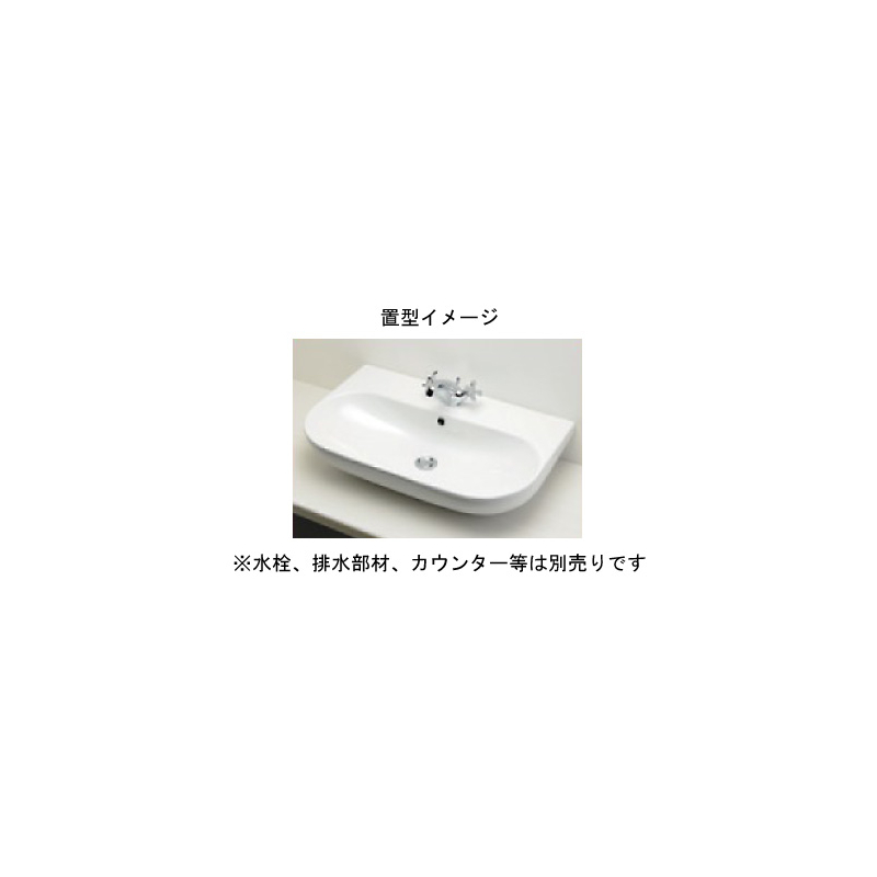 カクダイ 丸型手洗器  雪見石 493-146-W - 1