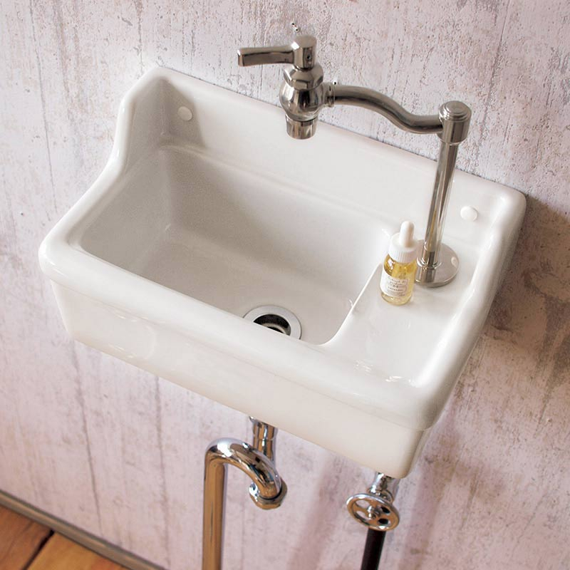 イブキクラフトの手洗い器 Sレクタングル壁掛手洗器（立水栓用／ブランカ）E274270の販売 IB4-E274270