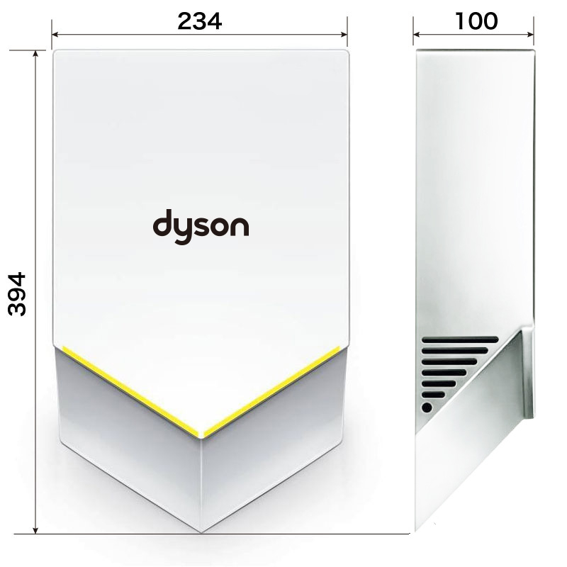 ダイソン【dyson】ハンドドライヤ エアブレード HU02 73049 AB12W｜エアータオル・手指乾燥器｜パパサラダ