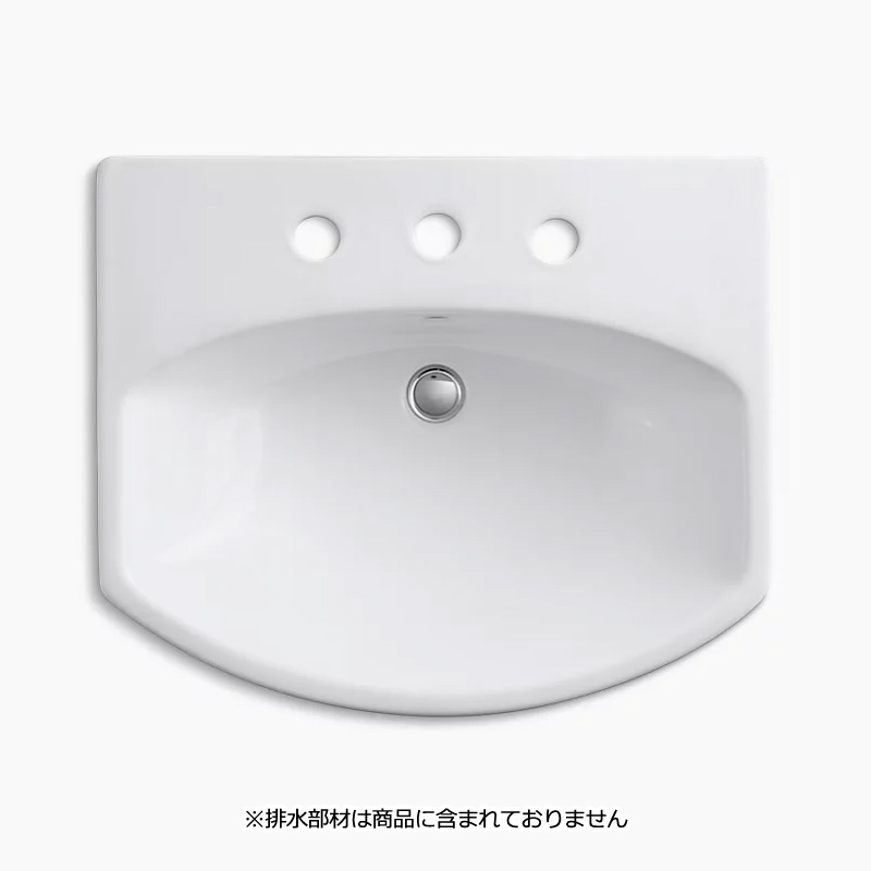 KOHLER コーラー 洗面ボウル シマロン ペデスタルシンク 脚付洗面台（3ホール・8インチタイプ） 洗面器 K-2362-8