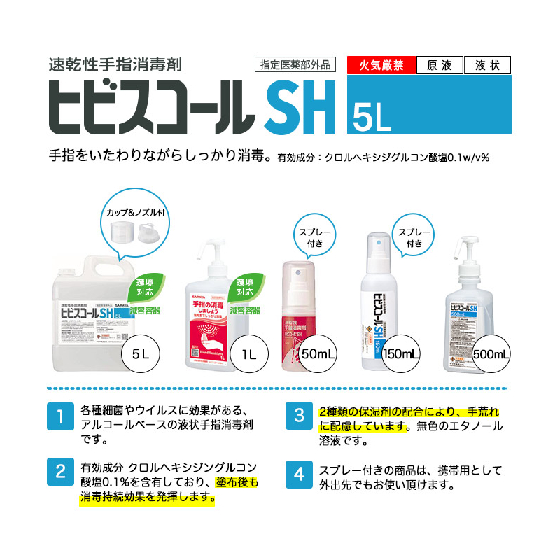 ヒビスコールSH 速乾性手指消毒剤