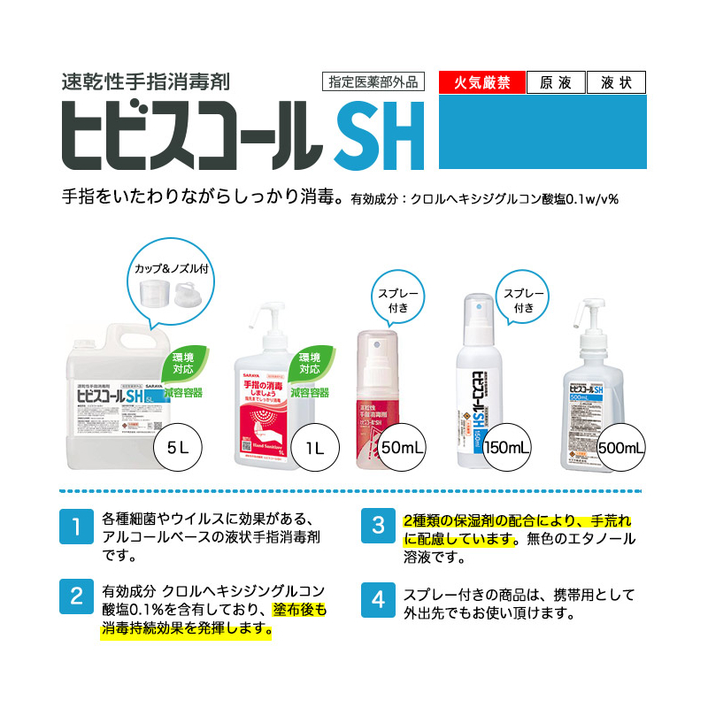 ヒビスコールSH 速乾性手指消毒剤