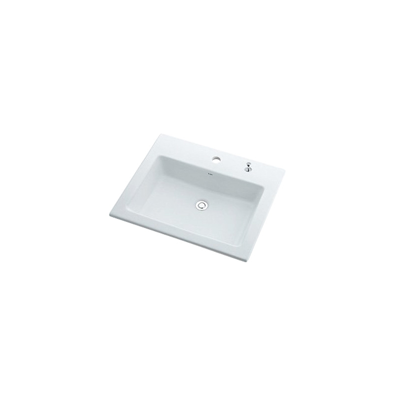 493-008H 角型洗面器（1ホール・ポップアップ独立つまみタイプ） 瑠珠
