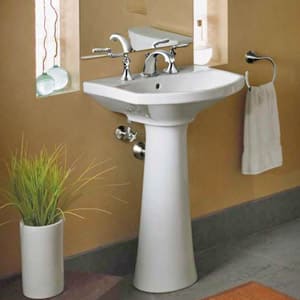 輸入洗面台【KOHLER】シマロン ペデスタルシンク 脚付洗面台（3ホール・8インチタイプ） K-2362-8