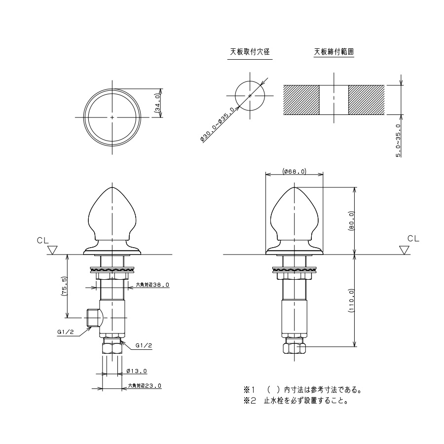 784-412 カウンター化粧バルブ カクダイ :03225283-001:home life M