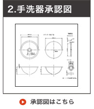 ステンレス丸型手洗い器承認図