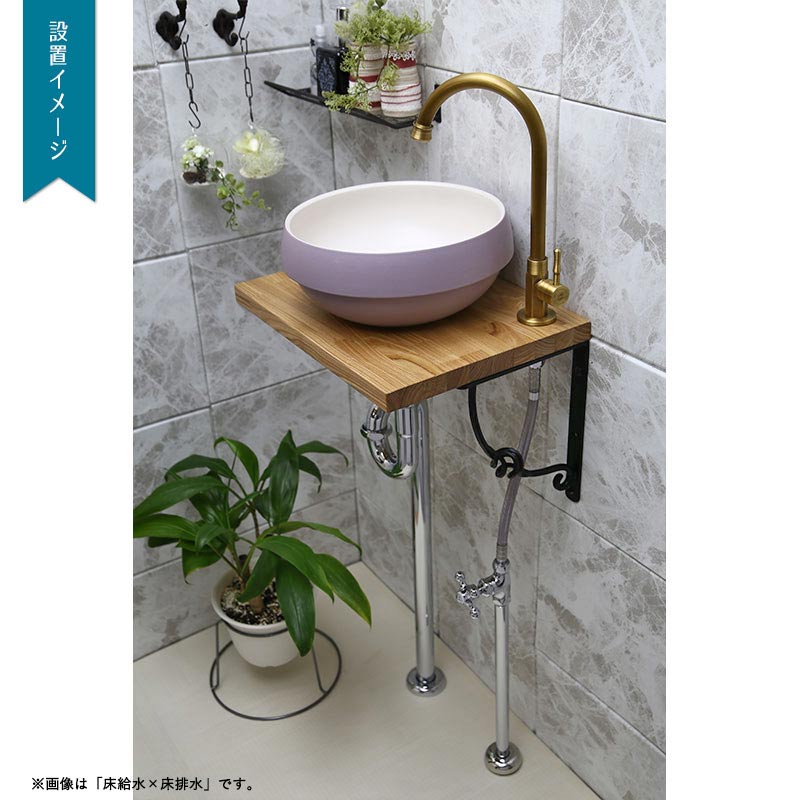 蛇口 非接触 衛生 フットバルブ セット 壁掛手洗器 給排水部材 壁給水 壁排水 医療 厨房 感染症 対策 衛生水栓 - 1