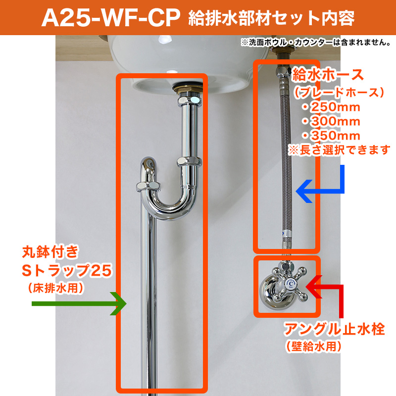 給水金具・排水部材Aセット