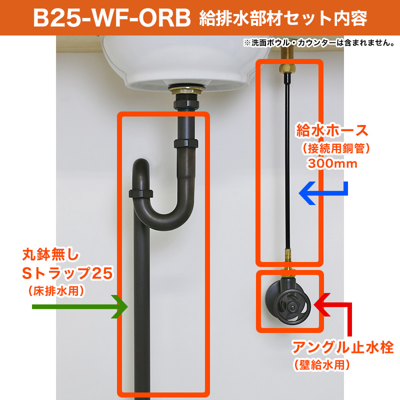 給水金具・排水部材Bセット