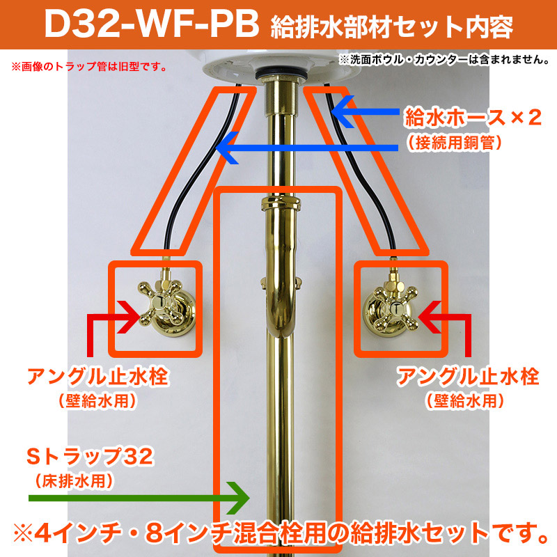 給水金具・排水部材Dセット