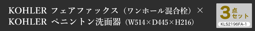 蛇口・洗面ボウル・上部排水金具の洗面用3点セット