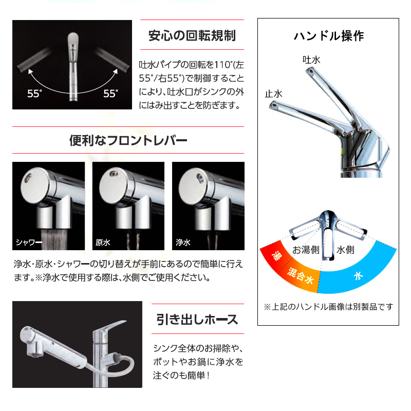 蛇口ハンドル操作